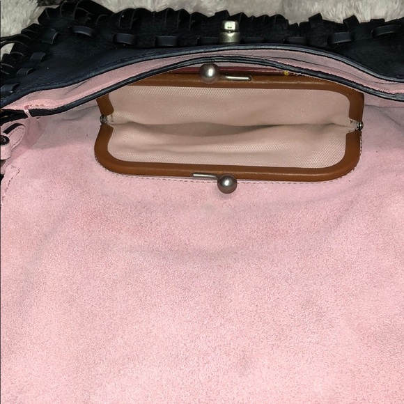 COACH 1941 Tea Rose Fringe Dinky Black Crossbody - Picture 5 of 5